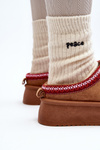 Slippers On Thick Sole In Brown Eco Suede Sylva