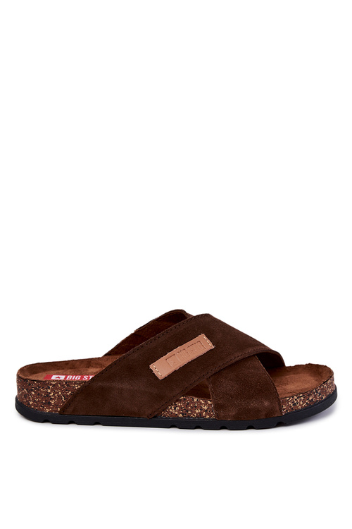 Men's Comfortable Slippers Big Star JJ176006 Brown