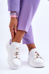 Women's Sports Shoes On A Massive Platform White And Violet Chante