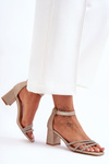 Glittery Heeled Sandals Gold Enenor 