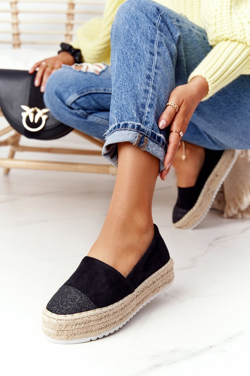Espadrilles On A Straw Platform S.Barski Black