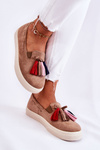 Tenisówki Trampki Damskie Slip-On Brązowe Venira