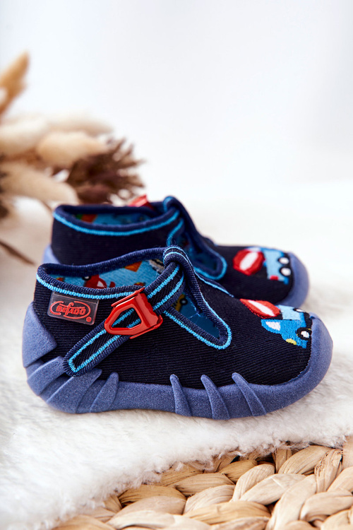 Slippers shoes Befado Concrete Mixer 110P385 Navy blue