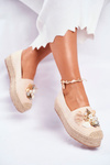 Women’s Espadrilles On Platform Linen Beige Denver