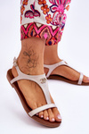 Flat Sandals With Decoration S.Barski KV-5541-45 Beige