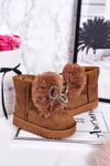 Children's Snow Boots Insulated With Fur Suede Camel Amelia