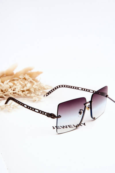 Okulary Przeciwsłoneczne Kwadratowe Ciemnosrebrne Prius V508