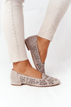 Openwork Women's Loafers Sergio Leone BL627 Cappuccino