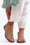 Low Suede Boots Sandals Nicole 2799/023 Beige