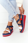 Foam Wedge Sandals Big Star HH274A084 Navy