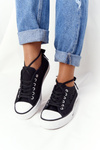 Women's Lace Sneakers Black Candice