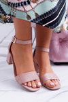 Pink Women's Stiletto Sandals Suede NewGenua