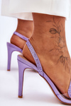 Elegant Slip-on High Heel Sandals Violet Colima