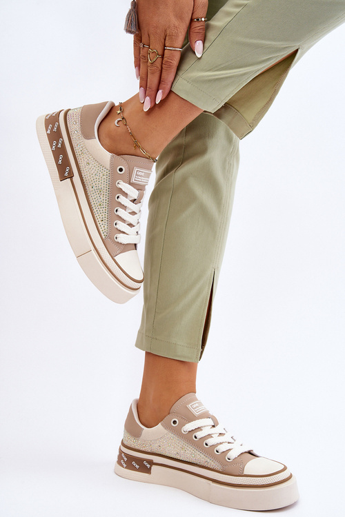 Women's Sneakers With Jets GOE LL2N4055 Beige