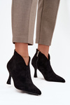 Low Women's Heeled Boots Eco Suede Black Jolivra