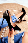 Women's Black Suede Party Stilettos Pacardo