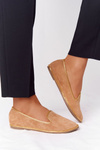 Damskie Zamszowe Mokasyny Lu Boo Camel