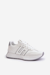 Buty Sportowe Sneakersy Platforma Biało-Szare Thari
