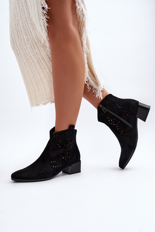 Women's Lacy Boots Black Madalina