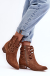 Women's Leather Lace-up Boots Brown Lewski 3329