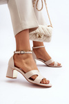 Women's High Heel Sandals in Beige Irivana