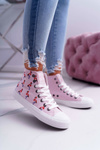 Damskie Trampki Wysokie Flamingi Big Star Różowe DD274661