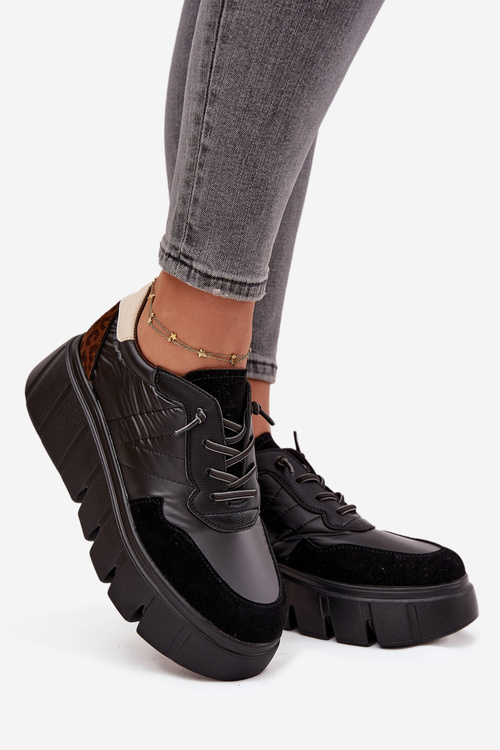 Women's Sports Sneakers On Platform Vinceza 58565 Black