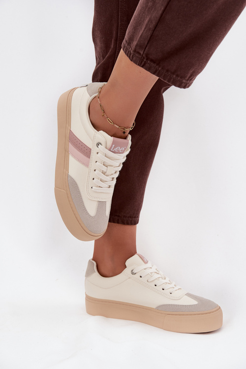 Damskie Sneakersy Zgaszona Biel LEE AILANI WOMEN LOW 50253004.02A