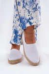 Espadryle Damskie Z Plecionką Białe Vinceza 13624