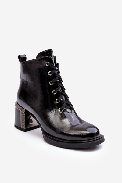 Women's Lacquered Boots D&A MR870-98 Black
