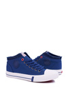 Men's Cross Jeans High Material Sneakers Navy Blue DD1R4057