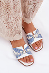 Women's Flat Sandals With Bow White Avenza