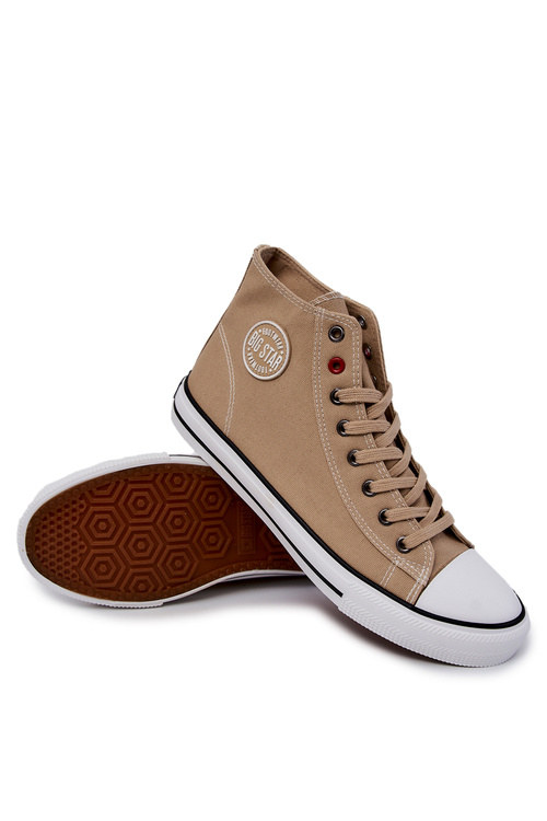 Men's High Sneakers Big Star JJ174386 Beige