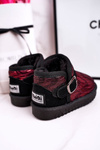 Children's Snow Boots With Fur Red Black Dreamy