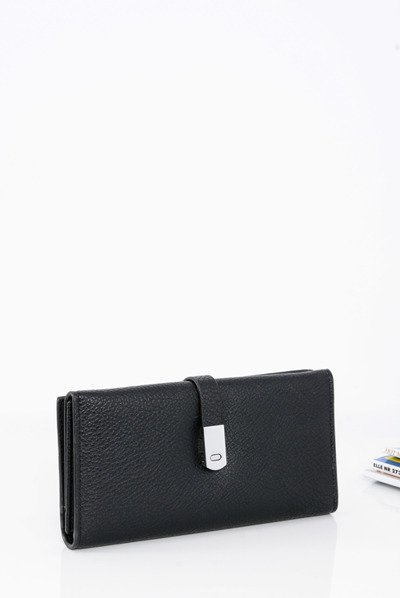 Elegant Women's Wallet With Magnet Strap Black