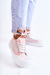 Women's Sneakers On The Platform Pink Comes 