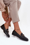 Women's Loafers Shoes With Decoration Black Priscelle