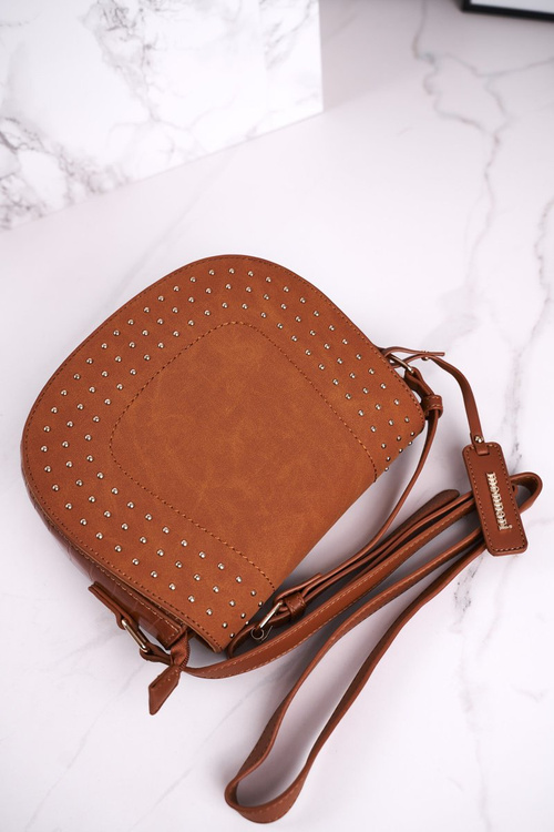 Torebka Damska Listonoszka MONNARI BAG4250-017 Brązowa Zamsz