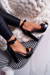 Women's Platform Stiletto Sandals Black Huran