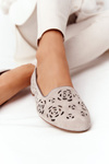 Openwork Women's Loafers Sergio Leone BL627 Cappuccino