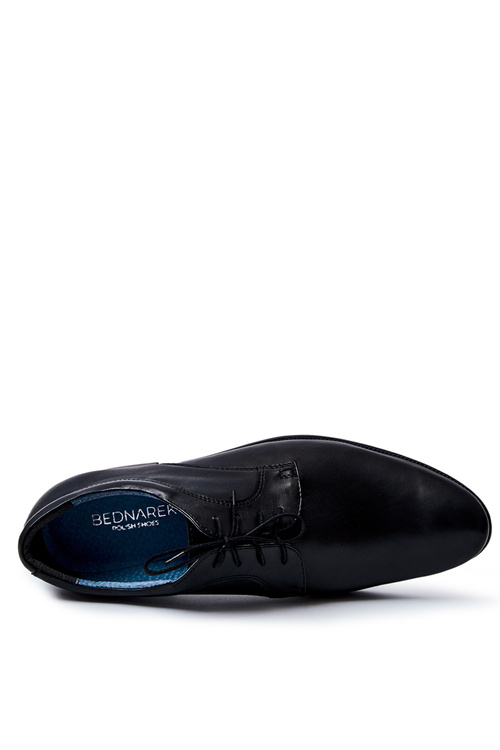 Men's Elegant Bednarek Shoes Leather Black Gaspare