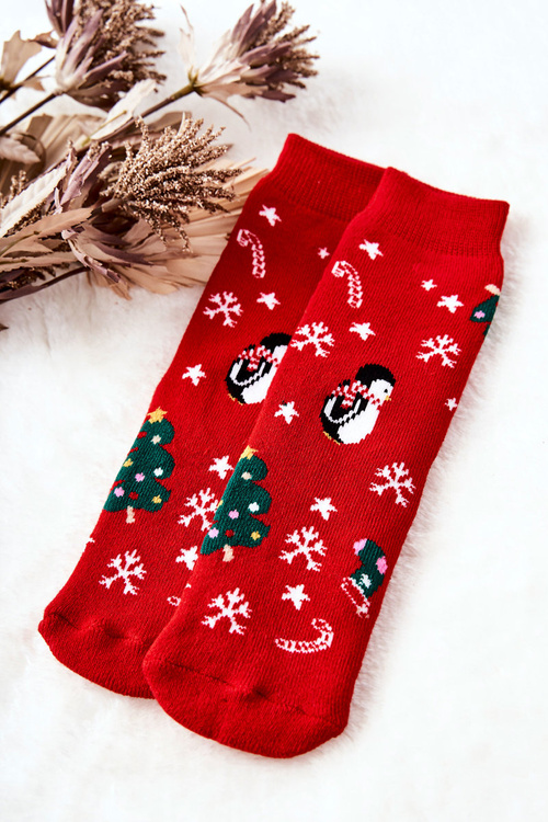 Socks Children's Christmas Characters Red