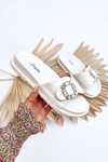 Women's Platform Slippers With Decoration White Beneca