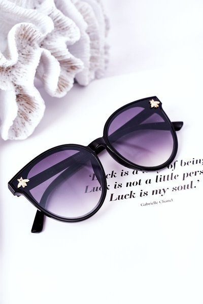 Okulary Przeciwsłoneczne Z Muchą Czarne Ombre