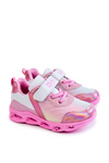 Children's Leather Sports Shoes White-Pink Loopsy