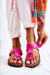 Women's Slippers Flip-Flops On Cork Pink Elina
