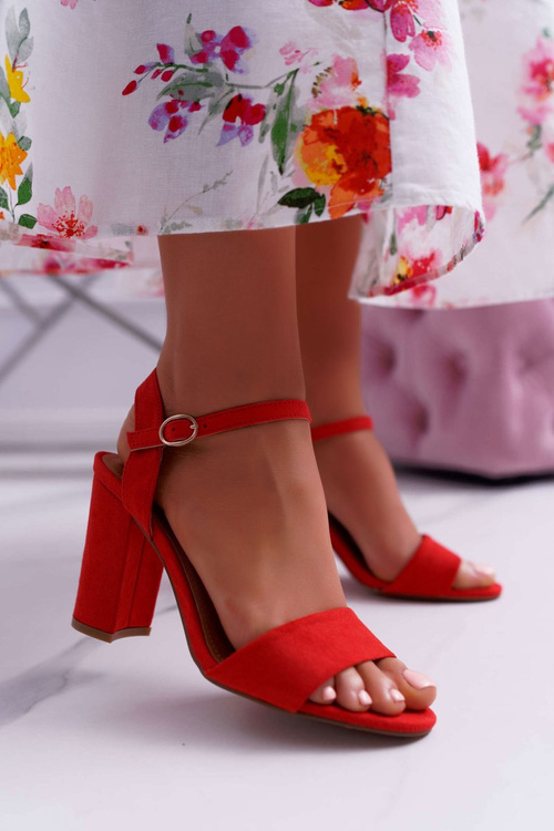 Women's Suede Sandals Red Baloo