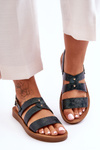 Women's Shiny Sandals Dark Green Catalia
