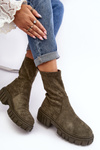 Green low ankle work boots Divella