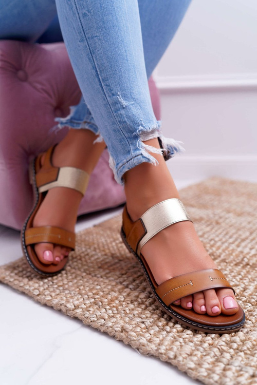 Women's Flat Sandals Sergio Leone SK014 Camel Agrina